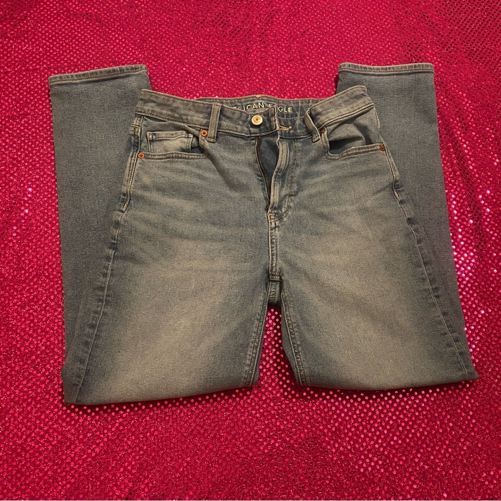american eagle light blue jeans shorts size 4